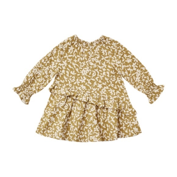 Rylee & Cru Gold Ditsy Floral Hazel Dress 4/5